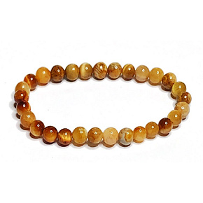 Tiger eye yellow bracelet elastic natural stone, ball 6 mm / 16-17 cm, stone of the sun and earth, brings luck and wealth Tiger eye yellow bracelet elastic natural stone, ball 6 mm / 16-17 cm, stone of the sun and earth, brings luck and wealth