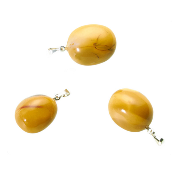 Mokait yellow Trommel trailer natural stone, approx. 2 cm, AA quality, motivational stone