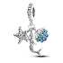 Sterling silver 925 Mermaid, starfish, seashell, 3in1 bracelet pendant, sea