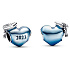 Sterling Silver 925 Graduation - Blue Graduation Heart 2023, Graduate Bead Bracelet