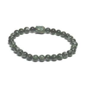 Serafinite bracelet elastic natural stone, ball 5 mm / 16 - 17 cm, angel stone