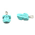 Tyrkenite / Howlite Frog for luck pendant natural stone approx. 20 x 15 mm, young people's stone, looking for a life goal