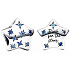 Charm Sterling silver 925 Sparkling stars bead on bracelet universe