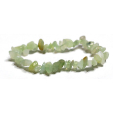 Serpentine bracelet elastic chopped natural stone 19 cm, healers stone