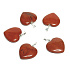 Jasper Red Heart Pendant natural stone 20 mm, full care stone