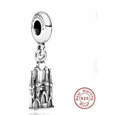 Sterling silver 925 Barcelona La Sagrada Familia, travel bracelet pendant