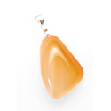 Agate natur Troml pendant natural stone, 2,2 - 3 cm, 1 piece