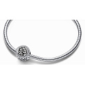 Charm Sterling silver 925 Black leopard charm, bead on animal bracelet