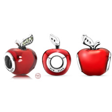 Charm Sterling silver 925 Disney Snow White Apple bead on food bracelet