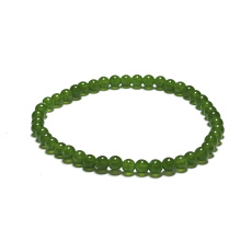 Jade Taiwan elastic bracelet made of natural stone, 4 mm bead / 16-17 cm, stone of tranquility