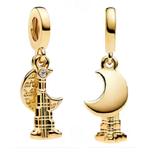 Charm SAE Dubaj Burdž Chalífa & měsíc, 2v1 nejvyšší budova světa, symbol snů, výšek přívěsek na náramek cestování