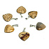 Jasper picture heart pendant natural stone 15 mm, stone of positive energy