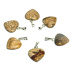Jasper picture heart pendant natural stone 15 mm, stone of positive energy