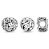 Sterling silver 925 Theatrical masks, tragedy and comedy, bead on bracelet symbol