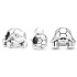 Charm Sterling silver 925 Turtle with cubic zirconia, bead for bracelet, animal