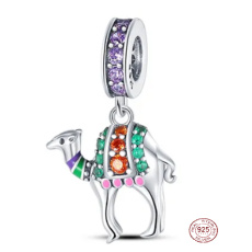 Charm Sterling silver 925 Camel, animal bracelet pendant