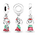 Charm Sterling silver 925 Korea Korean Hanbok doll pendant, travel bracelet pendant
