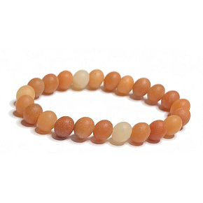 Aventurine orange matte bracelet elastic natural stone, ball 8 mm / 16-17 cm, stone of happiness and prosperity Aventurine orange matte bracelet elastic natural stone, ball 8 mm / 16-17 cm, stone of happiness and prosperity