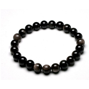 Black agate elastic bracelet, natural stone, 8 mm bead / 16 - 17 cm, provides courage and strength Black agate elastic bracelet, natural stone, 8 mm bead / 16 - 17 cm, provides courage and strength