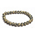 Jasper Dalmatian matte bracelet elastic natural stone, ball 6 mm / 16 - 17 cm, stone of positive energy