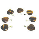 Tiger's Eye Heart Pendant natural stone 1,5 cm, 1 piece, stone of the sun and earth, brings luck and wealth