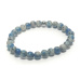 K2 Azurite in Granite bracelet elastic natural stone, ball 6 mm / 16 - 17 cm
