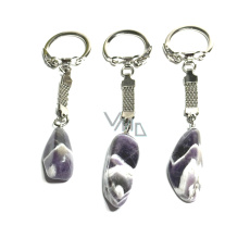 Amethyst zebra Zambia keychain pendant natural stone approx. 10 cm 1 piece, stone of kings and bishops Amethyst zebra Zambia keychain pendant natural stone approx. 10 cm 1 piece, stone of kings and bishops