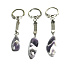 Amethyst zebra Zambia keychain pendant natural stone approx. 10 cm 1 piece, stone of kings and bishops