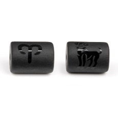 Onyx Aries zodiac sign, natural stone bracelet pendant, 10 mm 1 piece, life force stone