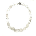 Crystal necklace natural stone large pieces 50 cm, stone stones
