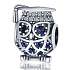 Charm Sterling silver 925 Graduation - Owl, Graduated bead on graduation bracelet