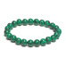 Malachite bracelet elastic, ball 8 mm / 16 - 17 cm, synthetic wishing stone