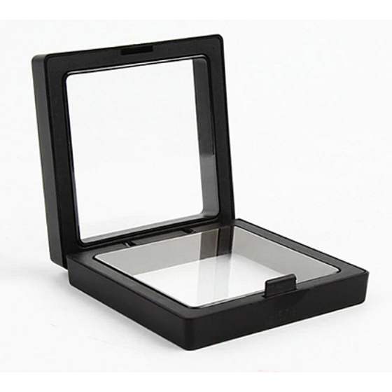 3D universal plastic frame with foil, black 5 x 5 cm