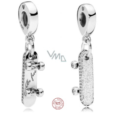 Charm Sterling silver 925 Skateboard, pendant on bracelet sport Charm Sterling silver 925 Skateboard, pendant on bracelet sport