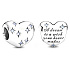 Charm Sterling silver 925 Disney Cinderella - dream heart, bead on bracelet christmas