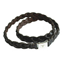 Tom Tailor leather braided wrap bracelet with steel magnetic clasp 60 cm