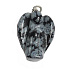 Obsidian flake Angel guardian pendant natural stone 1,7 cm 1 piece, rescue stone