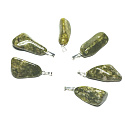 Epidot Troml pendant natural stone, 2,2-3 cm, 1 piece, heart healing stone
