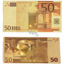 Talisman Gold plastic banknote 50 EUR Talisman Gold plastic banknote 50 EUR
