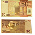 Talisman Gold plastic banknote 50 EUR