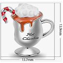 Sterling Silver 925 Hot Chocolate - Enjoy the cold days, Christmas Bracelet Bead
