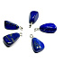 Lapis Lazuli Tumbled Pendant Natural Stone, M approx. 2.6 cm, 1 piece, quality AAA harmony stone