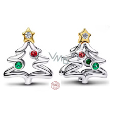 Charm Sterlingové stříbro 925 Vánoční kouzlo – stromek s hvězdou a zirkony, korálek na náramek vánoce Charm Sterlingové stříbro 925 Vánoční kouzlo – stromek s hvězdou a zirkony, korálek na náramek vánoce
