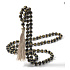 Mala necklace 108 6 mm black obsidian beads Om Mani Padme Hum | protection, meditation and inner peace