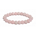 Rose bracelet elastic natural stone, ball 8 mm / 16 - 17 cm, love stone