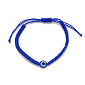 Blue eye rope bracelet woven dark blue