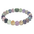 Fluorite chakra bracelet elastic natural stone, ball 8 mm / 16-17 cm, genius stone