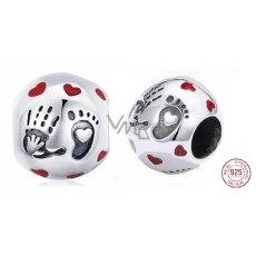 Charm Sterling silver 925 Love in the palm of the hand, bead on the bracelet family