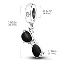 Charm Sterling Silver 925 Sunglasses Pendant Bracelet Symbol