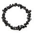 Obsidian black bracelet elastic chopped natural stone 19 cm, rescue stone